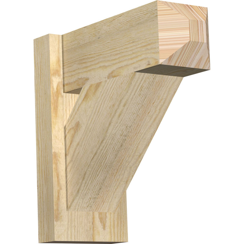 Artisan traditionnel en bois rustique, Sapin Douglas de 6 po (sciage brut), P 14 po x H 14 po