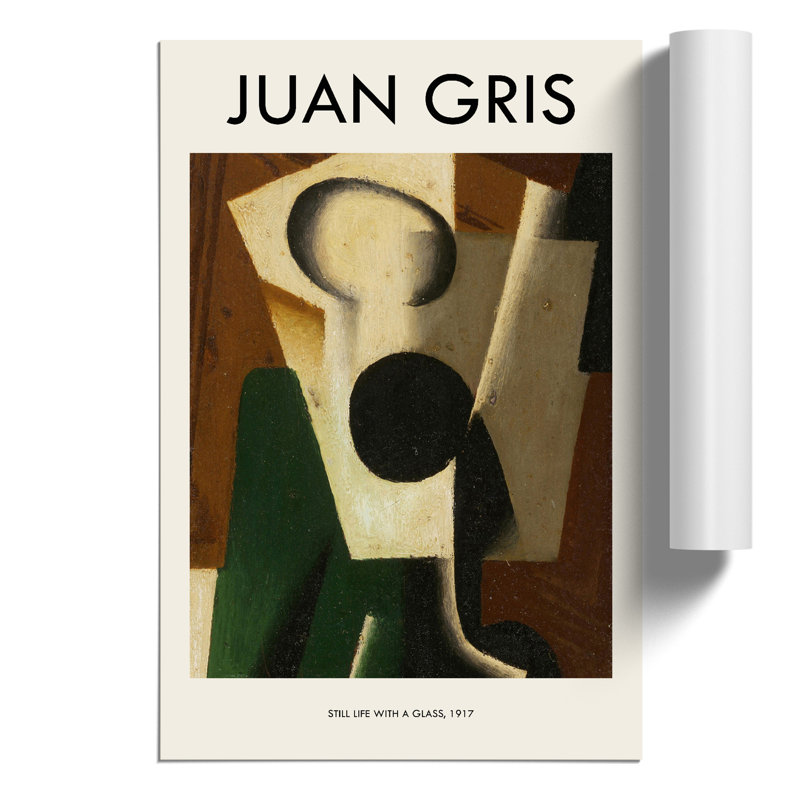 Still Life with a Glass Print by Juan Gris - Wall Art, 42cm H x 30cm W x 0.1cm D