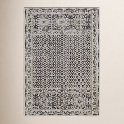 Chander Charcoal Ivory Oriental Rug