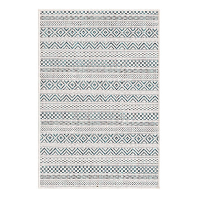 Tapis bleu sarcelle intérieur / extérieur Hewitt
