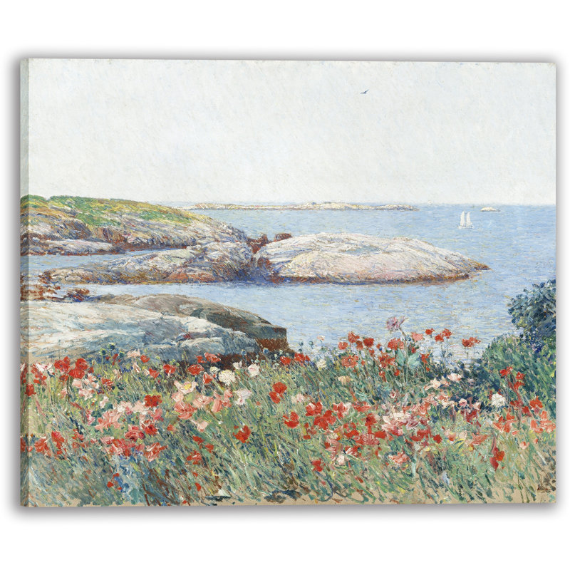 Reproduction d'art sur toile Rocky Shore Blossoms, H 20 po x l 30 po