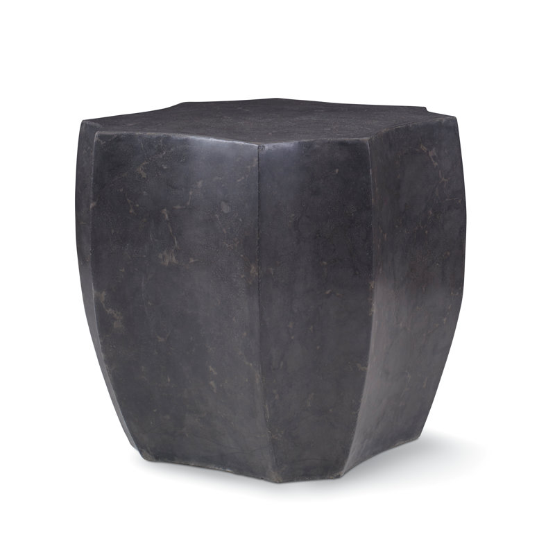 Grand Tour Stone End Table, Black