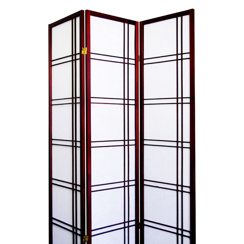 Paravent 70 po en cerisier de 70 po de hauteur, charnière pour s'adapter à l'espace, bois de pin à grand écran de décor contemporain, utilisation pliable, élément d'intérieur moderne