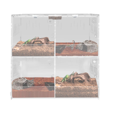 4Grid Acrylique réservoir de reptile terrarium lézard grimpant araignée, boîtes de reproduction