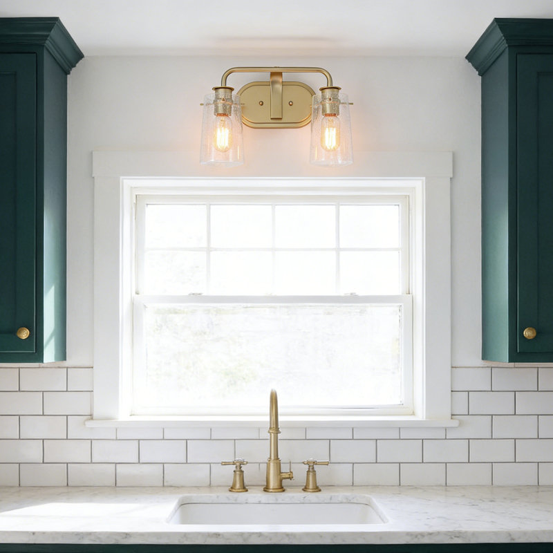 Applique murale pour salle de bain 2 lumières Modern Glam