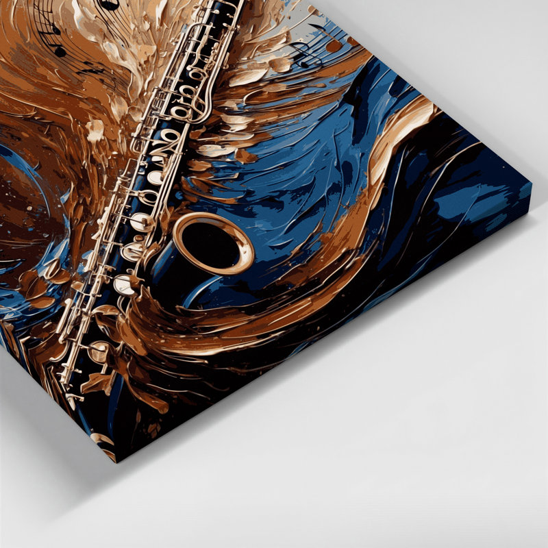 Art musical sur toile noire, H 11 po x l 14 po