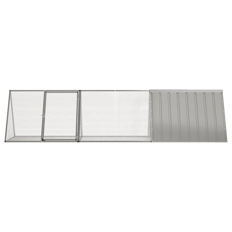  Rabbit Cage Galvanised Steel, 71cm H x 302.5cm W x 80.5cm D, Grey