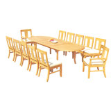 Osborne Outdoor 11 - Piece Teak Dining Set
