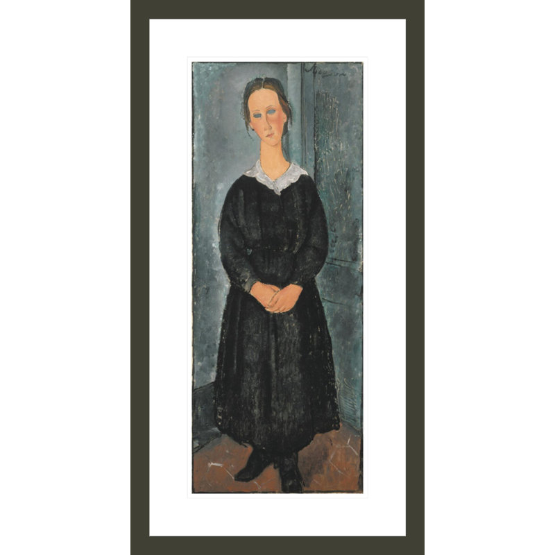 «La Jeune bonne» par Amedeo Modigliani, impression giclée sur cadre, H 15,63 po x l 29,5 po