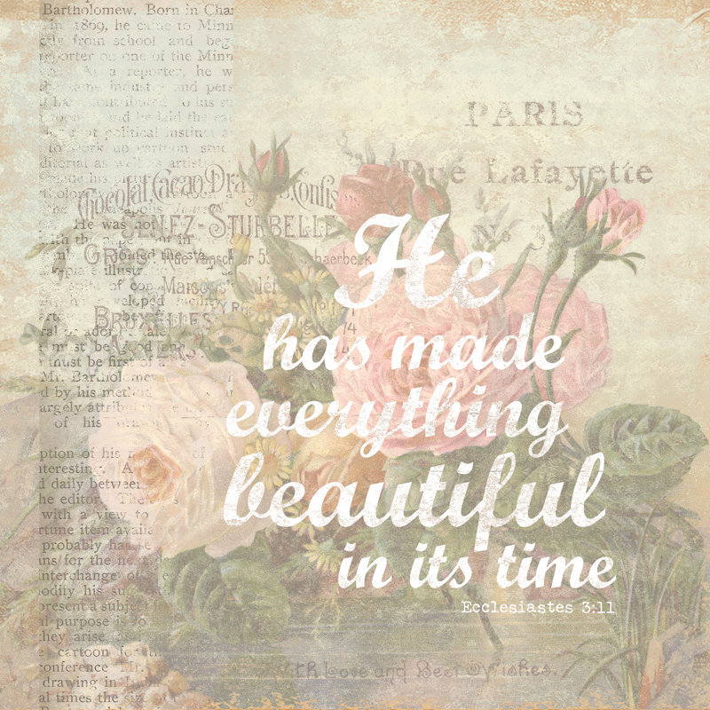 Blooming Antique 5 - Wrapped Canvas Print, 30cm H x 30cm W