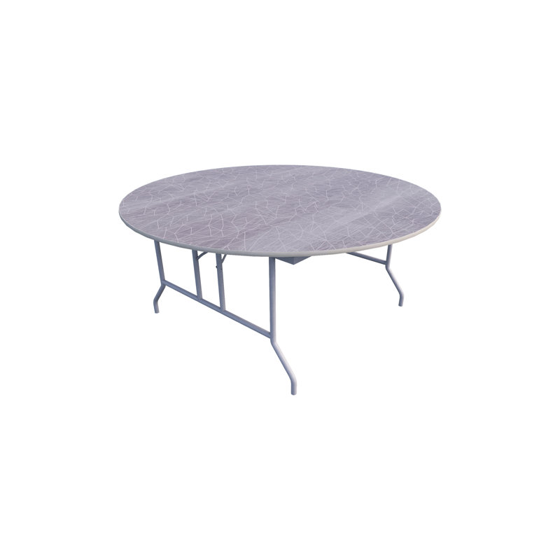 Table pliante - Contreplaqué - Rond, H 29 po x l 66 po x P 66 po