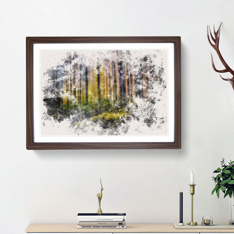 Forest Dreams - Picture Frame Painting Print, Walnut Framed, 62cm H x 87cm W x 2cm D