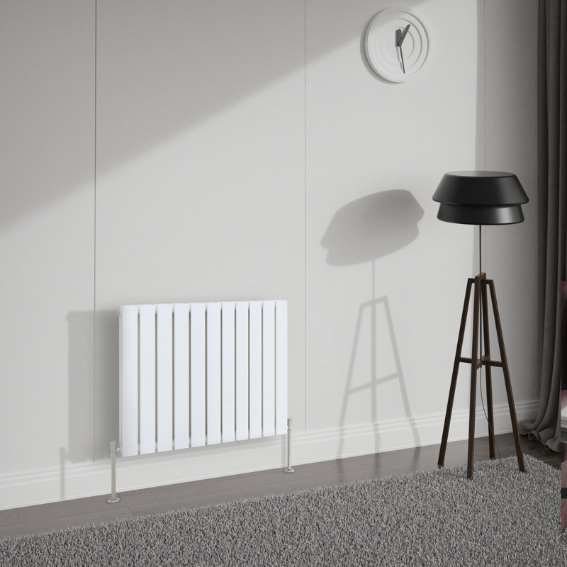Shonda Horizontal Double Flat Panel Radiator, 60cm H x 74.8cm W, Gloss White