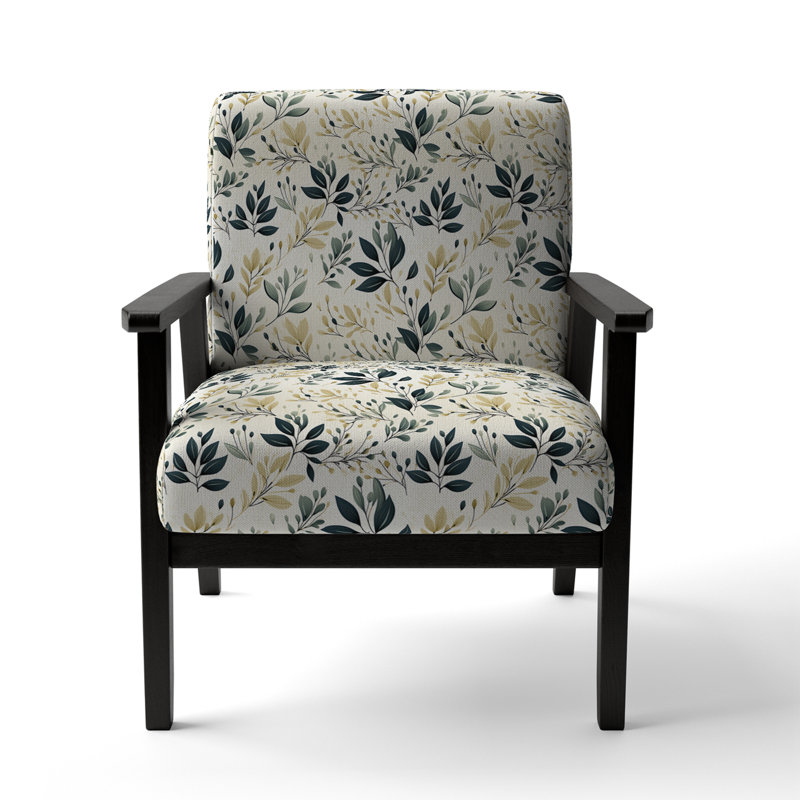 Fauteuil d'appoint rembourré bohème et éclectique Modern Greenery Modern