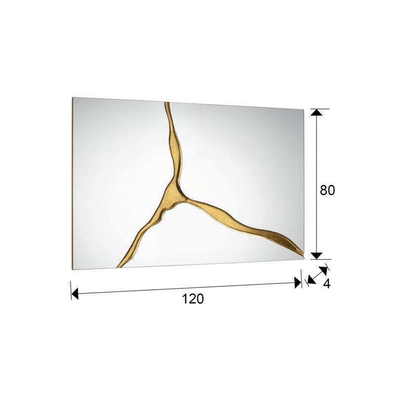 Rectangle Mirror, Gold