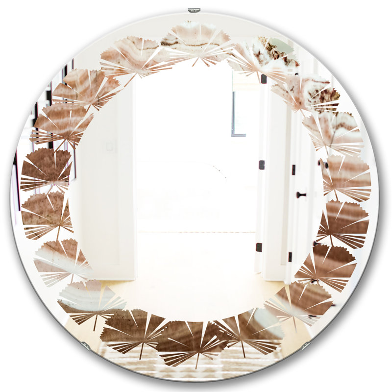 Miroir mural Crystals Minerals and Stones Leaves, H 24 po x l 24 po