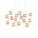 Daze 15 - Light Antique Brass, White, Silver Cluster Pendant