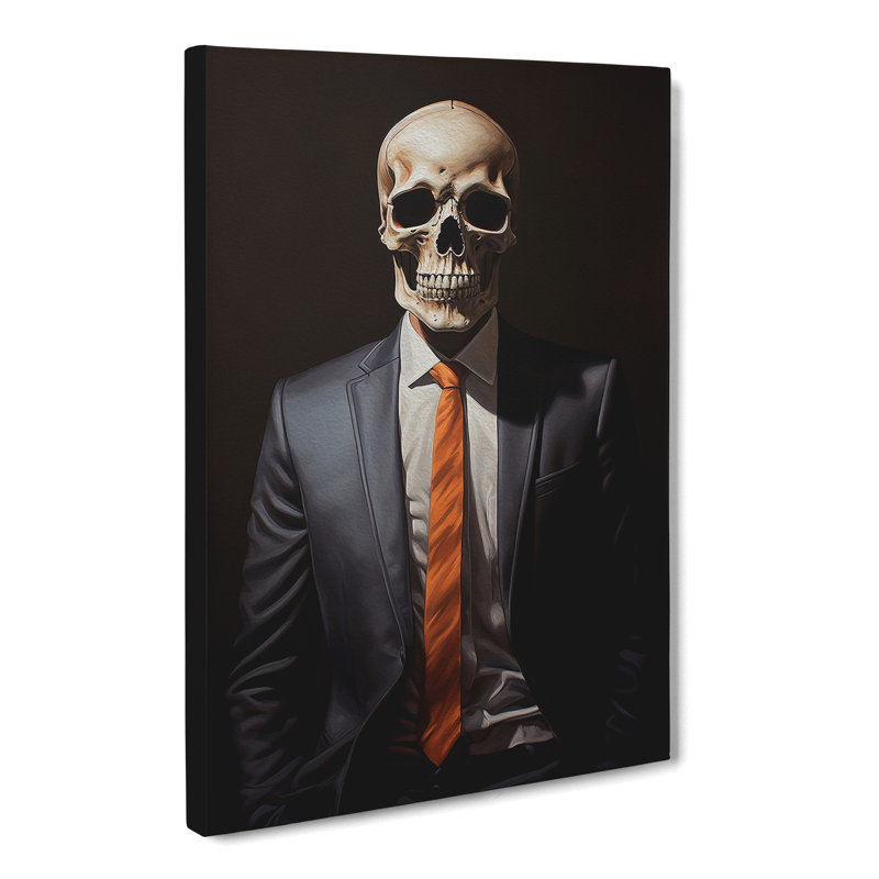 Skeleton In A Suit No.2 - Wrapped Canvas, 76cm H x 50cm W x 3cm D