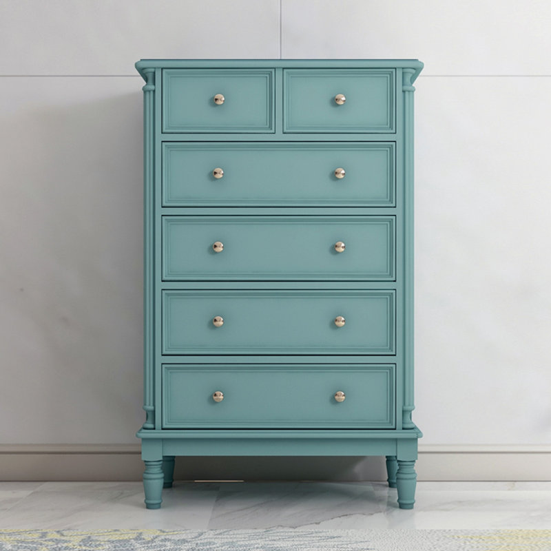 Armoire d'appoint en bois manufacturé bleu massif