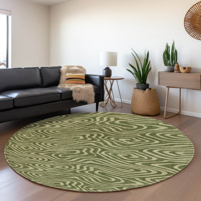 Premium Machine Washable Colmenero AMF1020 Swirls Rug
