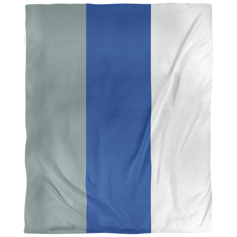 Housse de couette simple Arizona, Bleu foncé / blanc cassé, Housse de couette grand