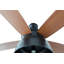 Ventilateur de plafond DEL d'intérieur / extérieur noir mat 52 pouces avec éclairage intégré et télécommande Palace Cove