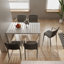 Ensemble de 4 chaises longues en polypropylène toutes saisons empilables gris chaud pour une utilisation au bord de la piscine, au jardin, au restaurant et à l'intérieur-129434987