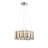 1-Light Chrome LED Pendant With Clear And Smoke Glass Accents