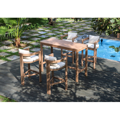 Table de bar d'extérieur rectangulaire Glenwood