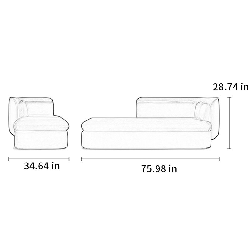Chaise simple et élégante en pin, Accoudoir à droite (vu de face)