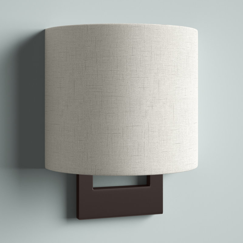 Matiana Steel Flush Mounted Sconce, Bronze, 9.5" H x 8" W x 3.95" D