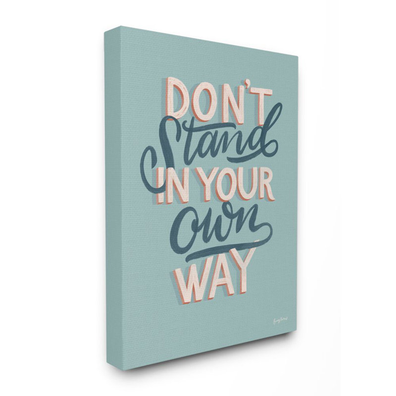 « your way way word design », impression sur toile, Toile, H 20 po x l 16 po x P 1,5 po