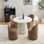 Fauteuil demi-tonneau rembourré pour la cuisine et la salle à manger-1949202781
