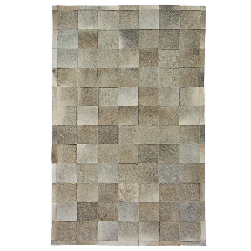 Ares Cowhide Geometric Area Rug, Rectangle 8' x 10'