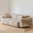 Beige Corduroy Modular Cream-colored style sofa