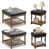 Plateau noir / base brun foncé