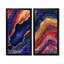 Ensemble de 2 décorations murales Blue Gold Drifting Glow of Agate I - Paysages traditionnels-1496637068-1496637074