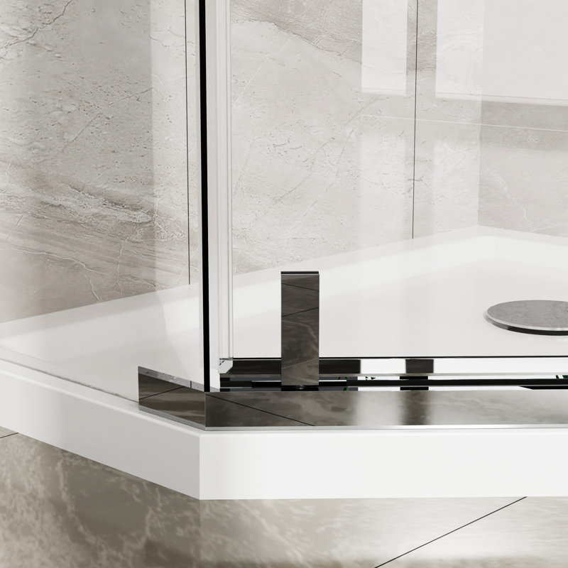 36 po L x P 72 H - Porte de douche anglaise, trempé transparent, enceinte compacte de 72 po, 36 po 36 po, verre trempé 1/4 po, efficace
