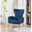 Fauteuil d'appoint à oreilles en velours-1233148895