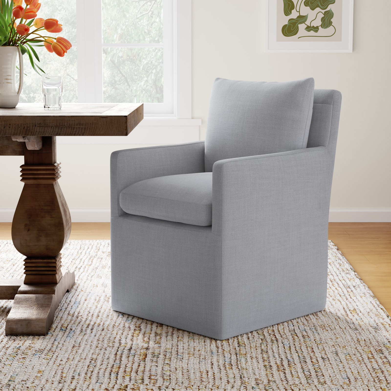 Alayaa Armchair, Effie Gray Performance Linen