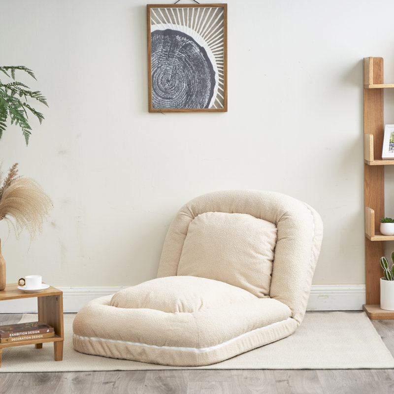 Chaise longue pliante avec dossier réglable Carlos Carlos, Beige