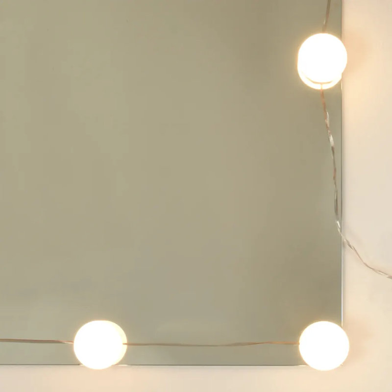 Maahi Mirror Cabinet with LED, 62cm H x 60cm W x 31.5cm D, White