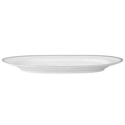 Noritake Whiteridge Platinum Oval Porcelain Platter