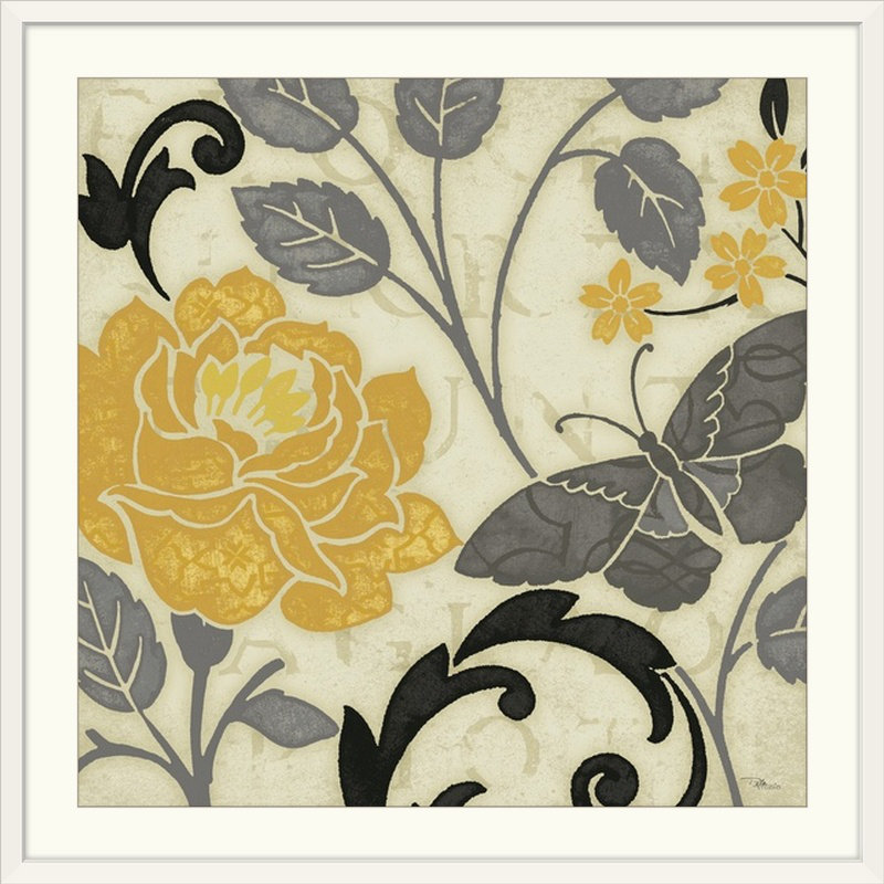 «i, reproduction d’impression en jaune Perfect Petals, H 35 po x l 35 po x P 1,5 po, Toile