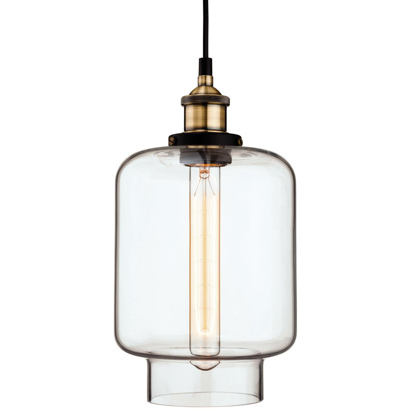 1 - Light Antique Brass Jar Pendant
