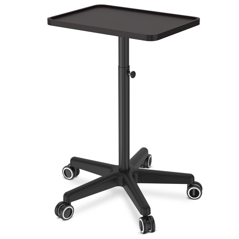 Wooden Utility Cart with Wheels Garage Cart Height Adjustable