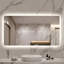 Miroir de salle de bain 48 po x 24 po à DEL - résistant à la corrosion, à intensité variable tricolore, rétroéclairé avec fonction de désembuage à une touche, idéal pour toutes les salles de bain