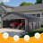 20 Ft. W x 20 Ft. D Heavy-Duty Metal Carport with Galvanized Roof & Fabric Walls, Solar Light, All-Weather Outdoor Canopy Shelter Rated 35psf Snow-122760497