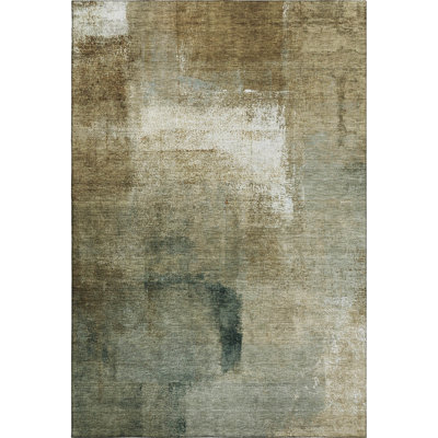 Premium Machine Washable Prisco Brown Rug