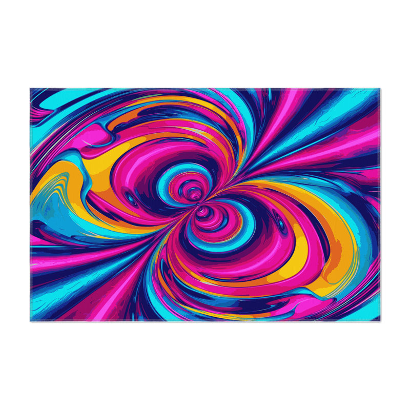 Hypno Tide Indoor And Outdoor Area Rug, Rectangle 9' x 12'
